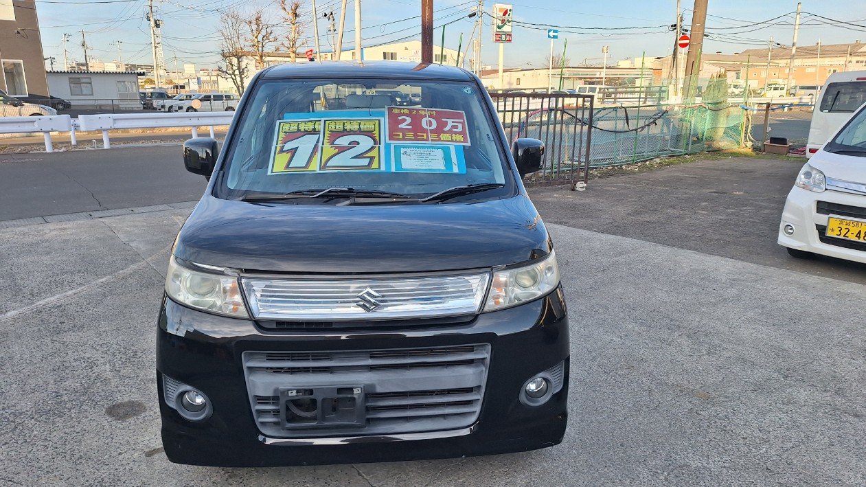 お手軽中古車（GOZAINN）スズキ　ワゴンＲ　H２１年式　走行156,761㌔　【車検２年付　２００，０００円税込】内外装現状　現状販売